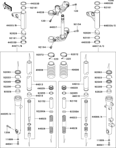 EJ800 Передняя вилка