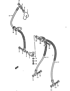 GS1000 Передние тормозные трубки