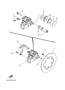 TT250R Etrier de frein ar