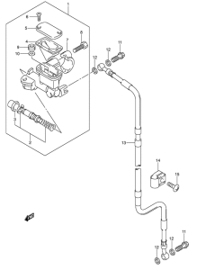 DR-Z400 Передний тормозной цилиндр