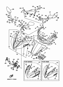 YZF-R3 Стекло ветровое