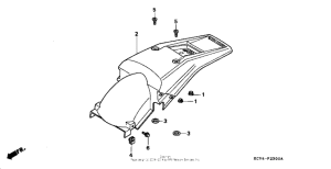 XR400R Задний бампер