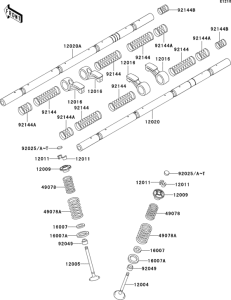 ZX1100 Клапана