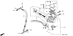 NSR125R Fr. brake master cylinder