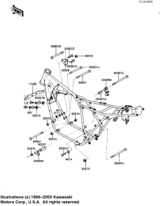 KZ1100 Рама ,крепежные детали