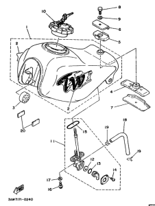 TW200E Rpservoir a carburant