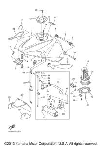 YZF-R6S Топливный бак