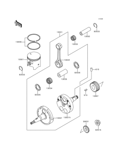 Коленвал и поршни