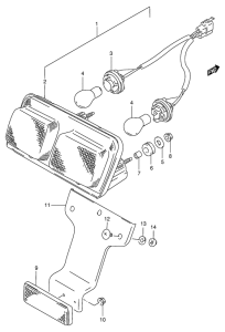 GSX-R400 Задний комбинированный сигнал