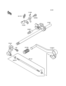 ZX250 Механизм переключения передач