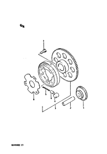 GSX550 Муфта стартера