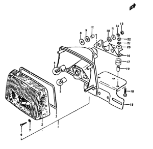 GS1000 Задний комбинированный сигнал