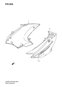 DL650 (ABS) Side cowling