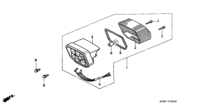 CRM50R Taillight unit ass`y