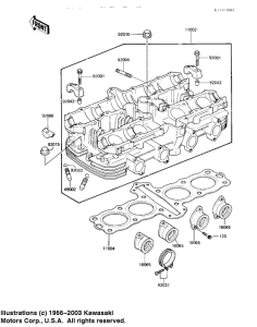 KZ1100 Головка цилиндров