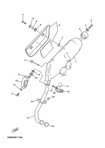 YP125D Выхлопная система