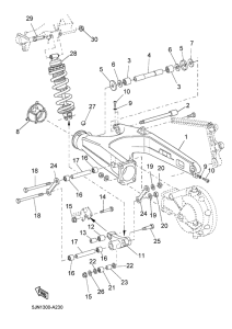 BT1100 Rear arm & suspension