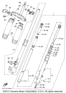 XT600EF Передняя вилка