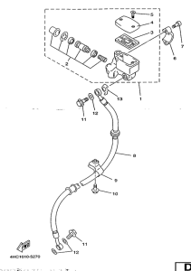 YP250 Главный тормозной цилиндр