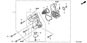 GL1800 (ABS) Водяная помпа