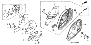 VTX1300S Taillight unit ass`y