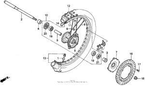 CR500R Front wheel 92-94