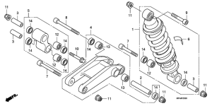 CBF1000S Rear cushion