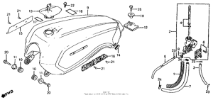 VF700S Fuel tank + fuel valve
