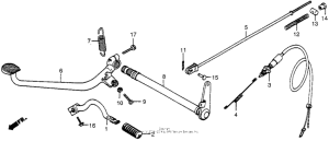 CX500 Brake pedal + change pedal