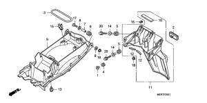 CBF600 (Naked, ABS) Заднее крыло