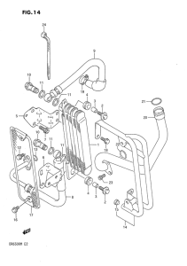 DR650 Масляный радиатор