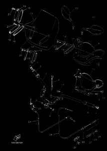 YP125E YP125R Рулевой рычаг и кабель