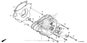 CMX250X Крышка картера левая