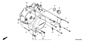 VT750CA Крышка картера левая