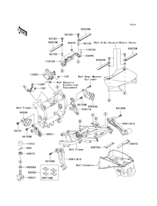 ZX900 Рама ,крепежные детали