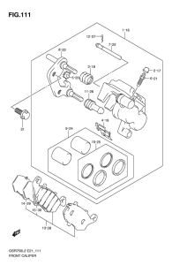 GSR750 (ABS) Передний суппорт