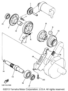 XS400J Муфта стартера