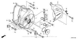 MSX125 Крышка картера левая