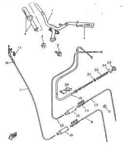 CW50RSX Steering handle. cable