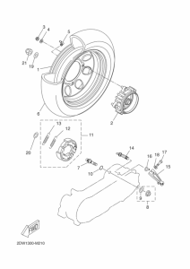 CW50E Rear wheel complete assy