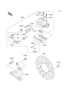 VN1500 Передний суппорт