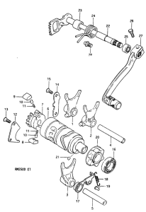 RM250 Переключение передач