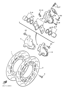 XVZ13TD Передний тормоз