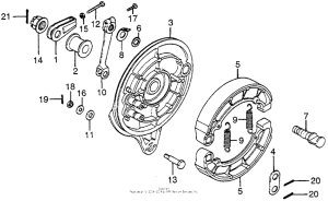 CB550 Задний тормоз