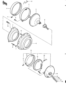 KZ1000 Headlight / pursuit lights
