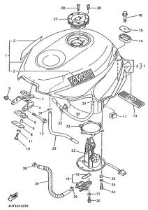 YZF750SP Топливный бак