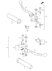 VL1500 Рулевой рычаг