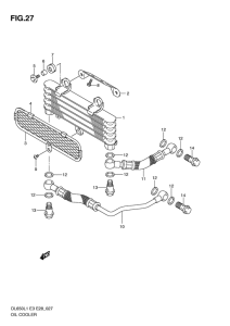 DL650 (ABS) Масляный радиатор