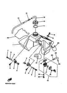 YZ80 YZ80G Tank fuel