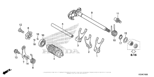 CBR300R Вилка переключения передач